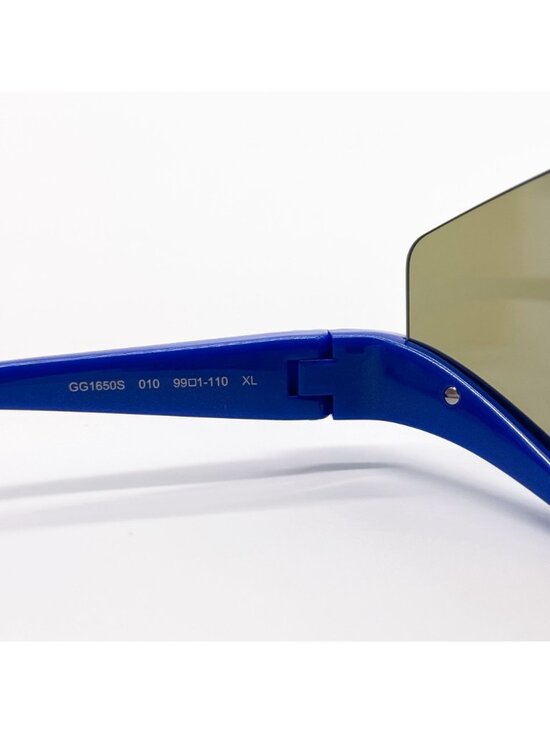 NEW GUCCI SUNGLASSES GG1650S 010 SHIELD BLUE UNISEX GUCCI EYEWEAR main image 2